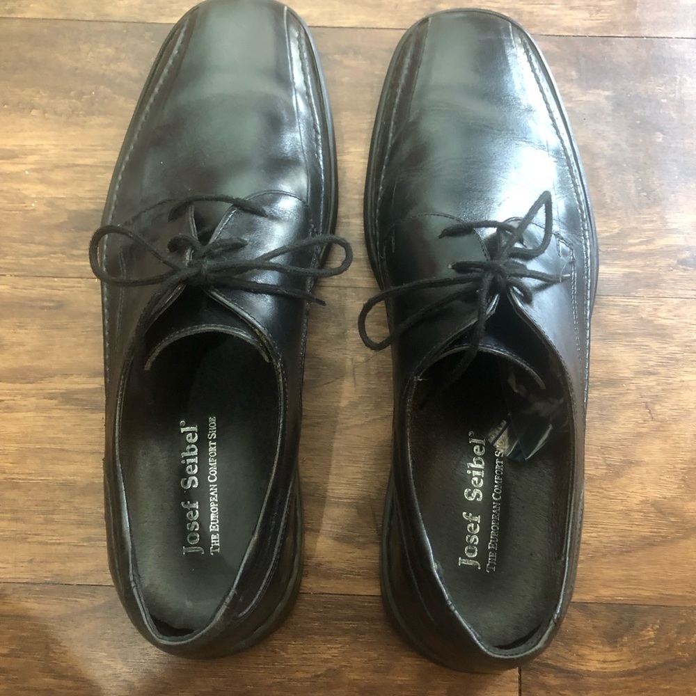 Josef‎ Seibel Black Leather Loafers Sz. 46 (US13)